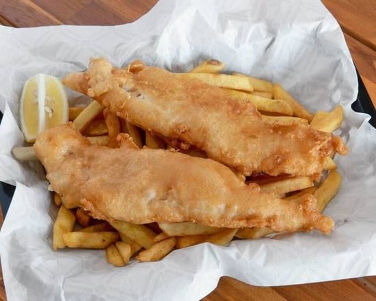 Fish, Chips & Salad.