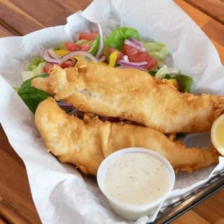Crumbed Fish & Salad